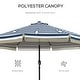 preview thumbnail 38 of 39, Outsunny 9ft Patio Umbrella with Push Button Tilt and Crank, Ruffled Outdoor Market Table Umbrella with Tassles and 8 Ribs