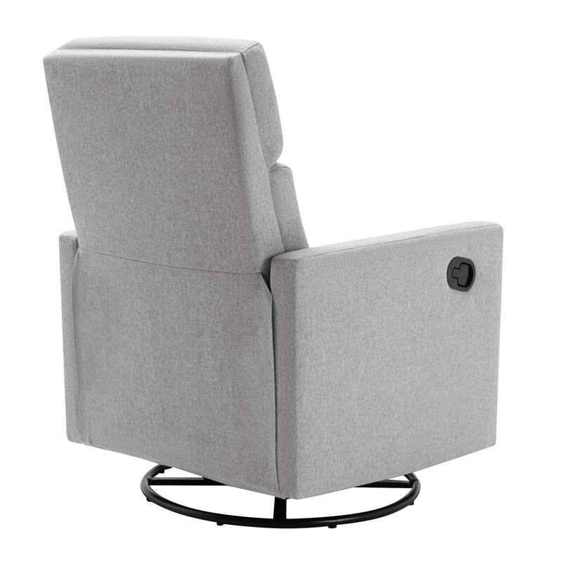 Swivel Gliders Chairs Upholstered Recliners Chair Modern Tilt Rocking Chair for Nursery Chairs with Adjustable Headrest Footrest