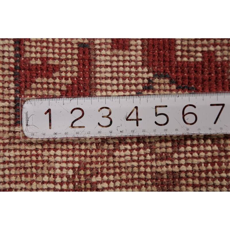 Red Oushak Indian Runner Rug Handmade Wool Carpet - 2'6"x 7'10"