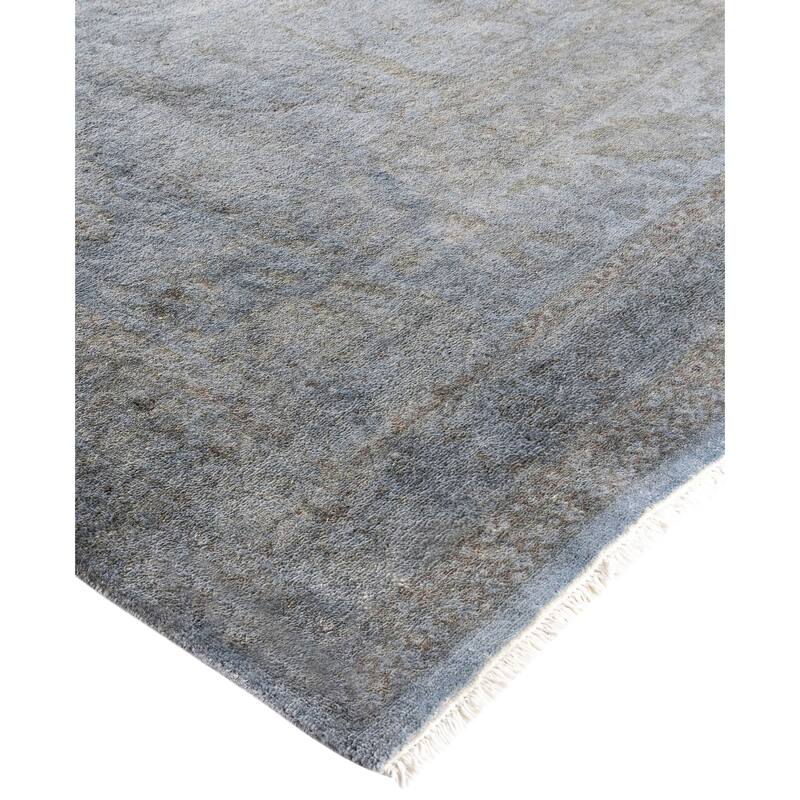 Overdyed One-of-a-Kind Hand-Knotted Area Rug - Gray - 8' 1" x 9' 8"