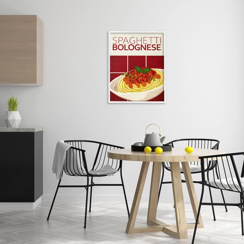 Stupell Spaghetti Classic Kitchen Framed Giclee Art Design By Kim Allen