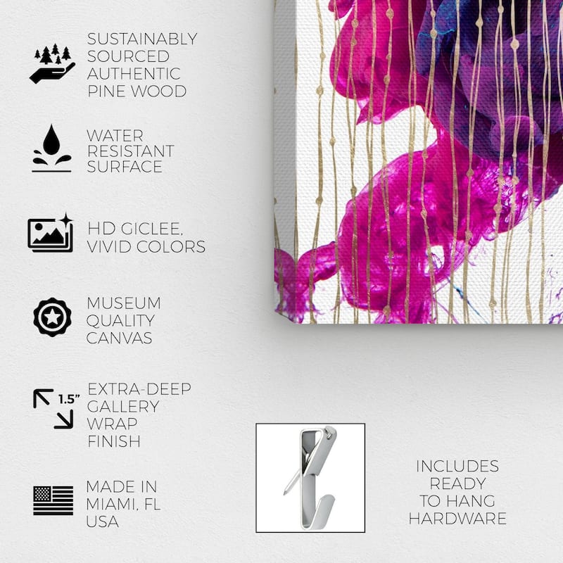 Wynwood Studio Canvas Abstract Ink Spot III Pink and Modern & Contemporary Wall Art Canvas Print