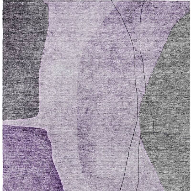 HomeRoots Abstract Transitional Rectangle Outdoor Rug