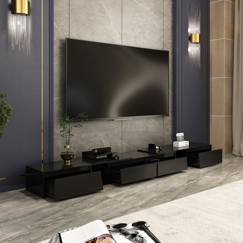 TV Stand Modern Extendable TV Stand in Stretch for TVs up to 120"
