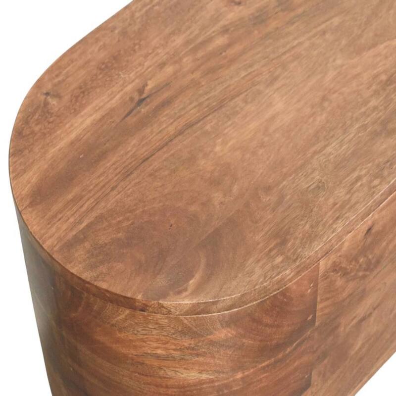 Artisan Furniture Solid Wood Curva Storage Trunk, Brown with storage - N/A