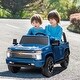 preview thumbnail 7 of 15, Licensed Chevrolet Silverado HD 24V Ride-On Truck with Remote Control, 4WD, 2 Seats, FM/Bluetooth, and LED Lights Blue