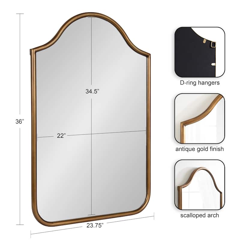 Kate and Laurel Fellows Framed Arch Wall Mirror