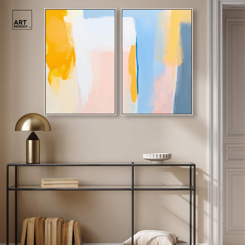 Lightwave Tides Canvas Set of 2 by Art Remedy