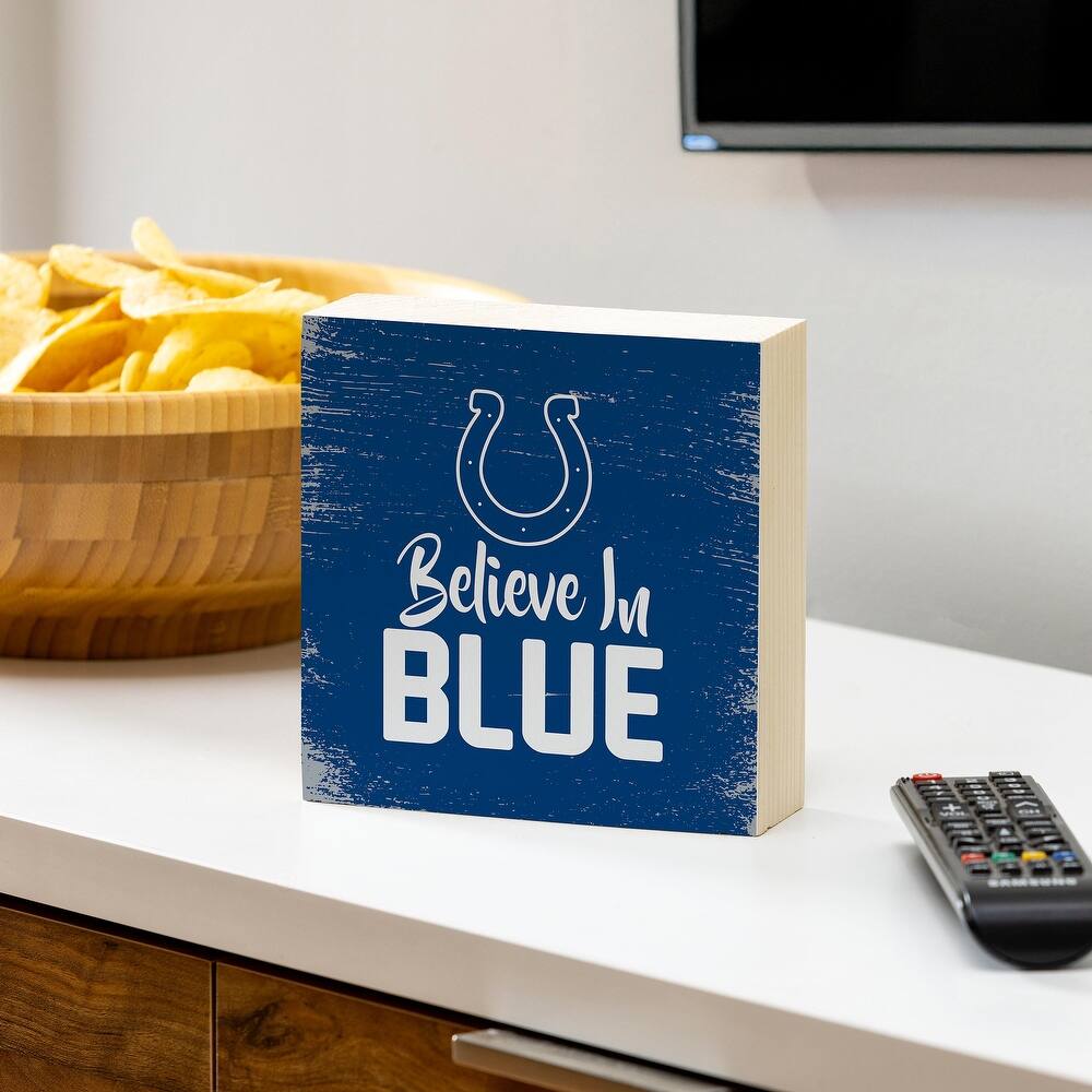 Indianapolis Colts Wooden Tabletop Mantel Shelf Sign