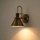 preview thumbnail 16 of 15, Modern 1-Light Bedroom Cone Metal Wall Sconce