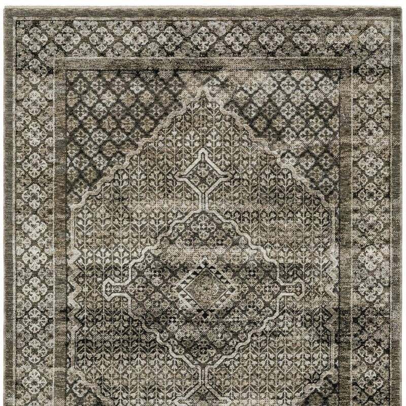 HomeRootsMedallion Traditional Rectangle Area Rug