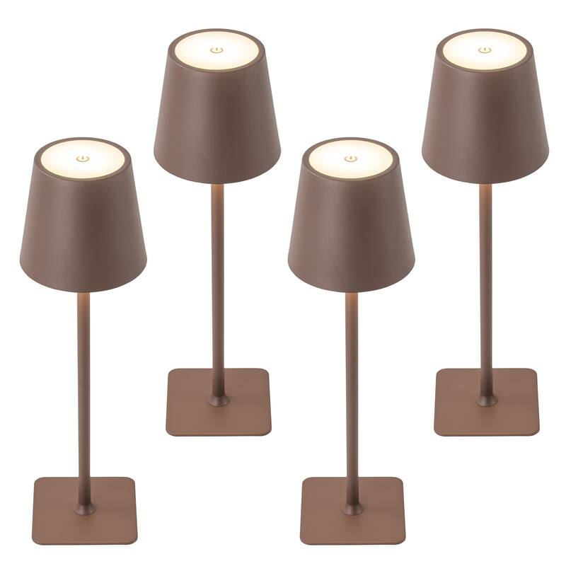 C Cattleya 4-Pack LED Cordless 3CCT Dimmable Portable Table Lamps