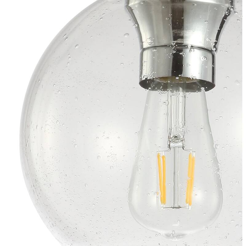 Duo 7.75" Metal/Glass LED Flush Mount, by JONATHAN Y