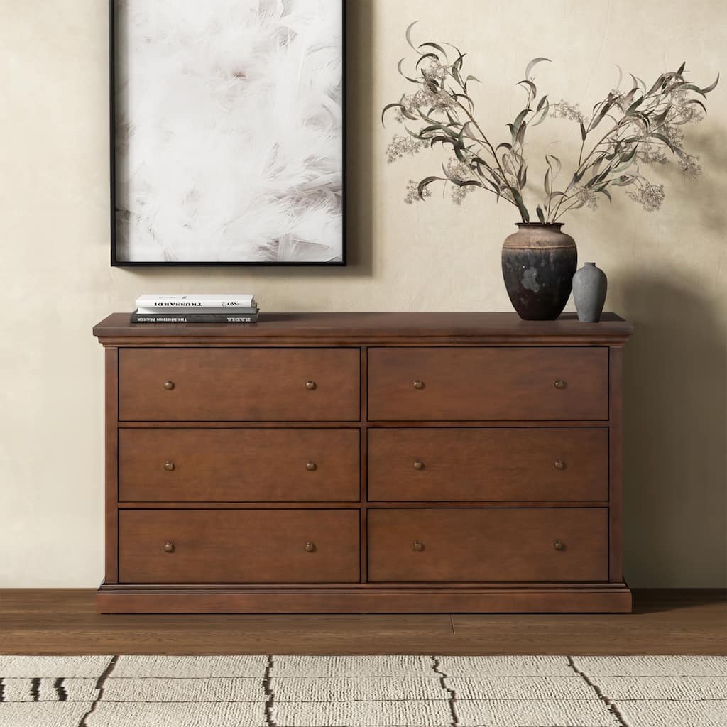 SAFAVIEH Couture Lizzy 6-Drawer Wood Dresser