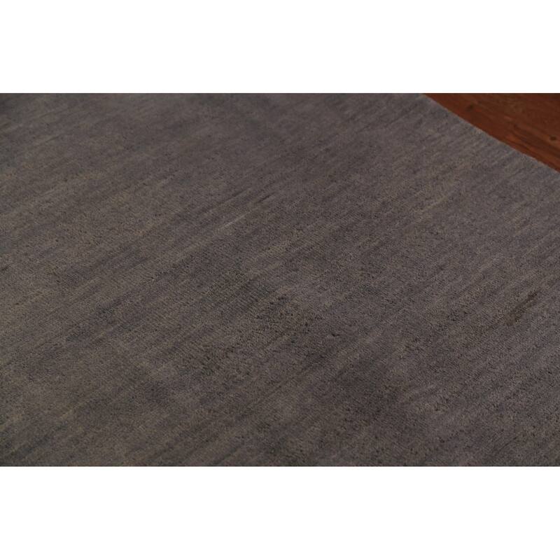 Gray Modern Gabbeh Oriental Area Rug Handmade Bedroom Wool Carpet - 4'11" x 6'5"
