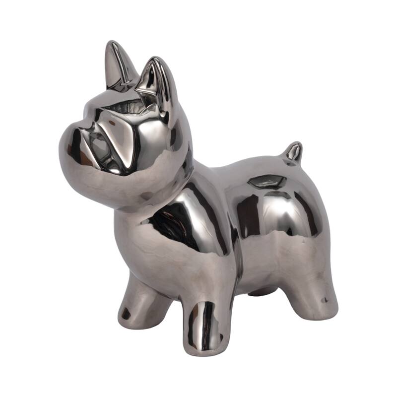 Sagebrook Home Frenchie Ceramic Dog Statue Sculpture