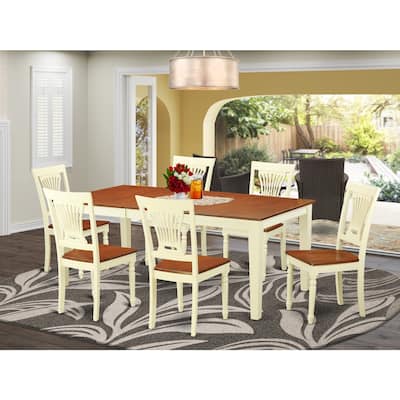 Renaissance Dining Table Set - Wood Table & Chairs - Home Kitchen Furniture Set