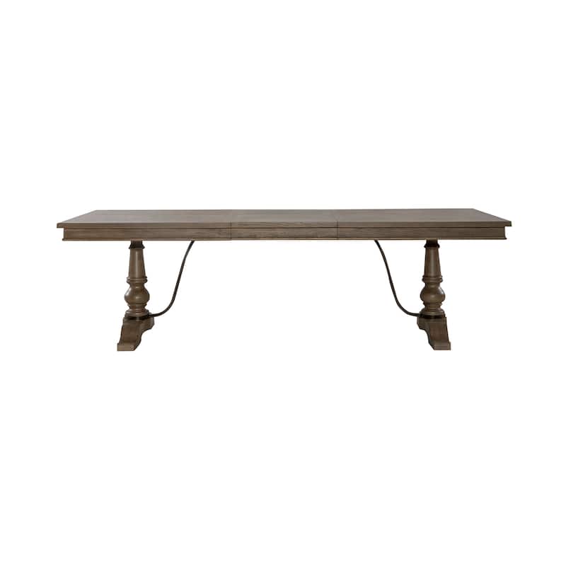 Americana Farmhouse Dusty Taupe Trestle Table