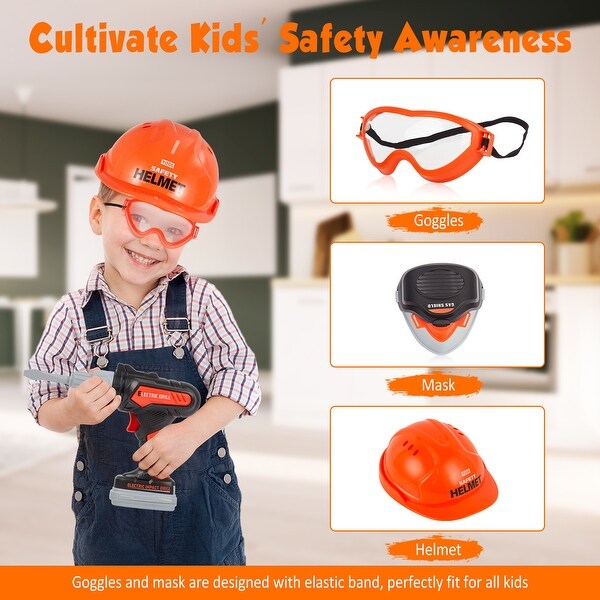 Kids Tool Set, 35PCS Toddler Tool Set with Electronic Toy Chainsaw