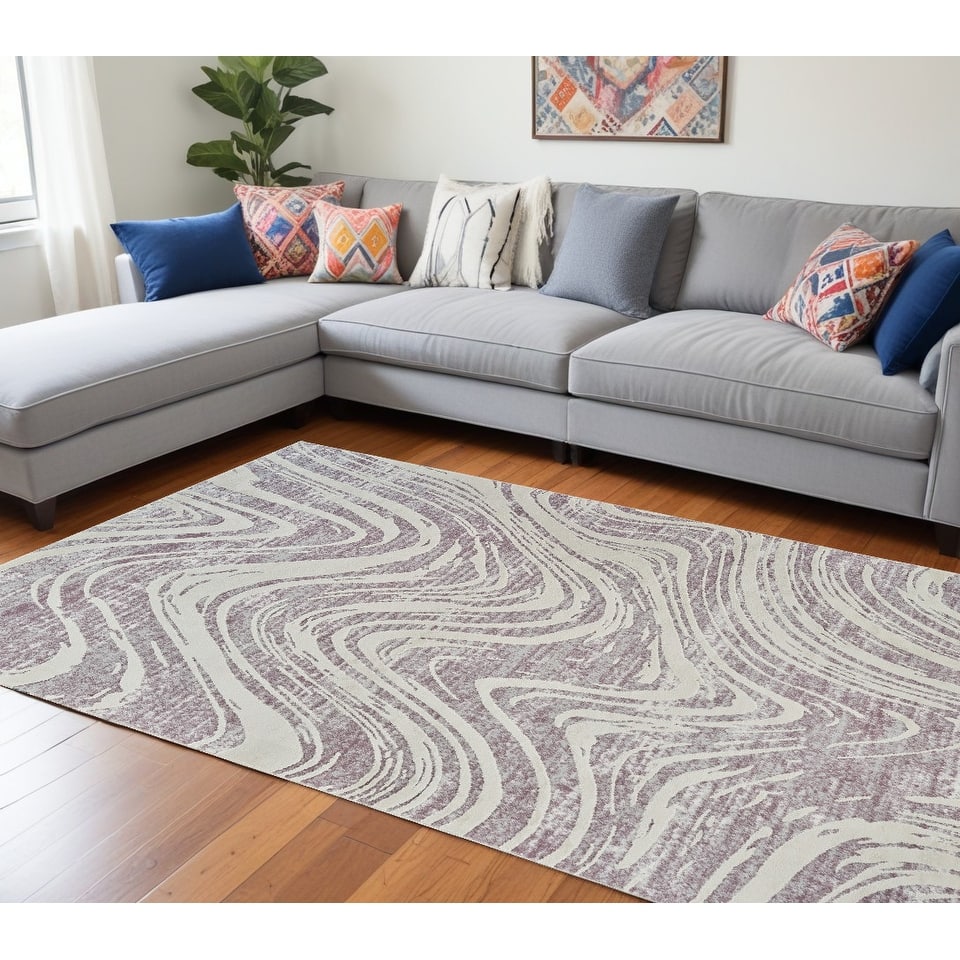 Bili Distressed Abstract Modern Stain Resistant Woven Durable Area Rug By HomeRoots