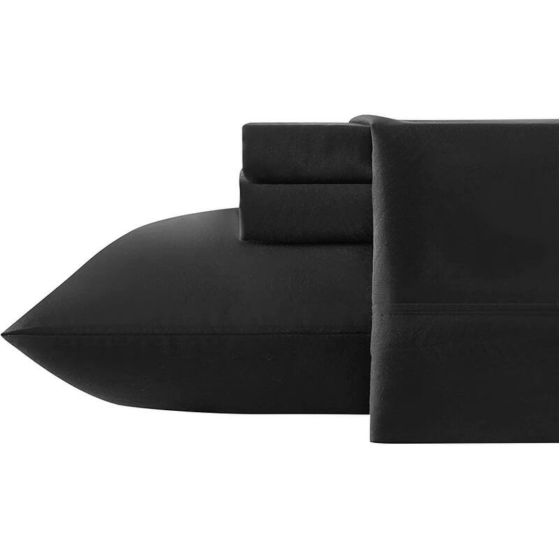 Snorze® Cloud Sheet Set - Coma Inducer® Peach Soft Microfiber - Black