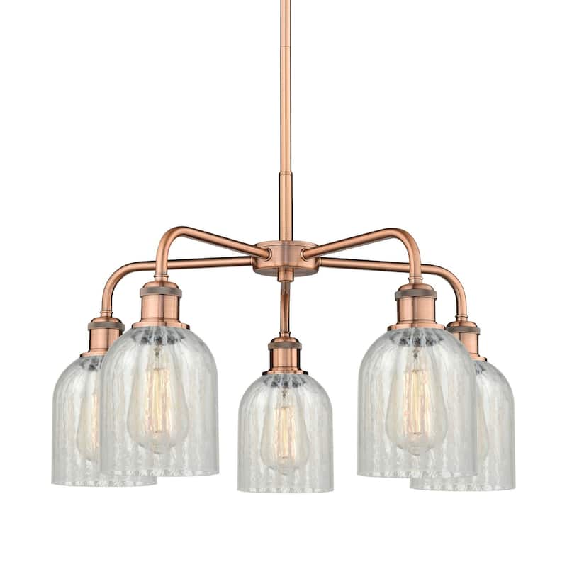 Innovations Lighting 516-5CR-15-23 Caledonia Chandelier Caledonia 5 - Antique Copper / Mouchette