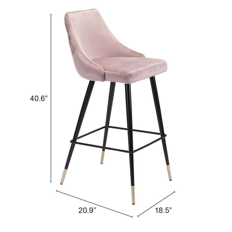 Piccolo Bar Chair - Product (in) : 18.5" W x 20.9" D x 40.6" H