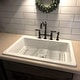 preview thumbnail 5 of 4, Jackson Crisp White Fireclay 33" Single Bowl Drop-In Kitchen Sink with 4 Holes