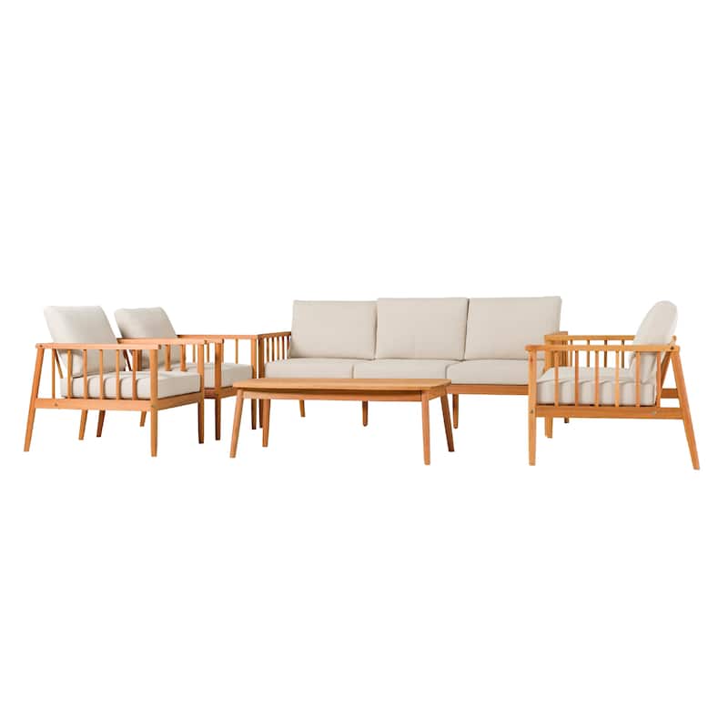 Middlebrook 5-Piece Modern Solid Wood Patio Set