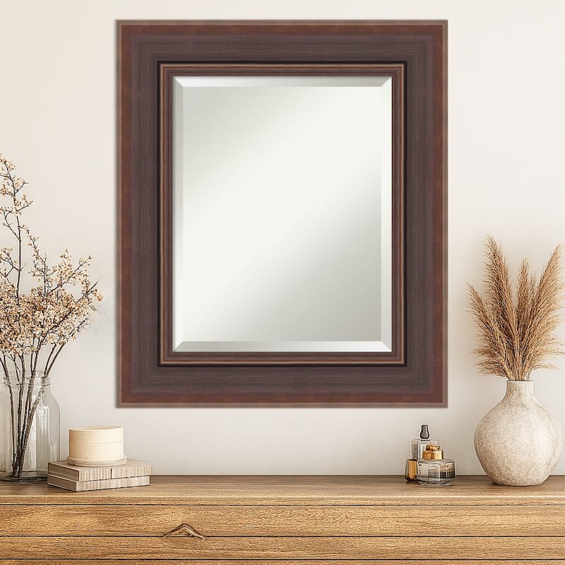 Moab Brown Bronze Beveled Framed Wall Mirror - Moab Brown Bronze
