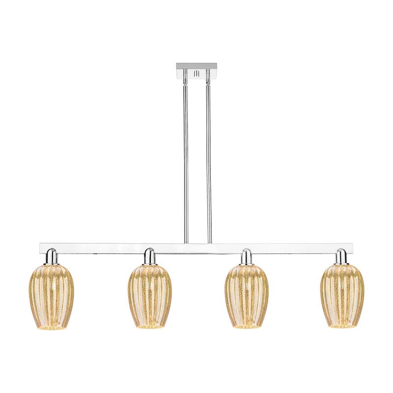 Innovations Lighting 716-4I-13-48 Preston Linear Flute Preston 4 Light - Polished Chrome / Mercury