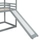 preview thumbnail 10 of 10, Twin Over Twin Bunk Bed with Roof, Slide and Ladder