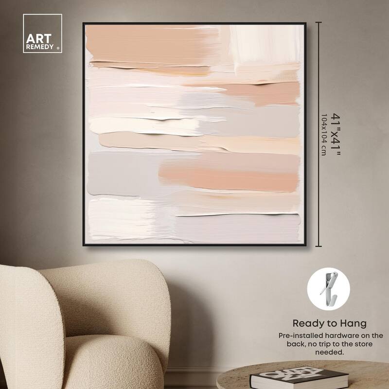 Roseate Cream Tones I Canvas by Art Remedy