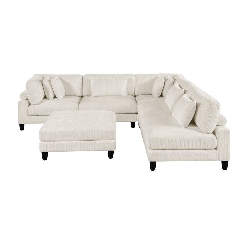 Jonas 6-Piece Modular Sectional Sofa with Ottoman