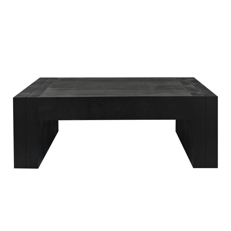 Rustic 49" Wood Coffee Table, Farmhouse Rectangular Table for Living Room Space