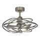 preview thumbnail 7 of 7, 27-inch Satin Nickel 3-Blade Chandelier LED Ceiling Fan with Remote