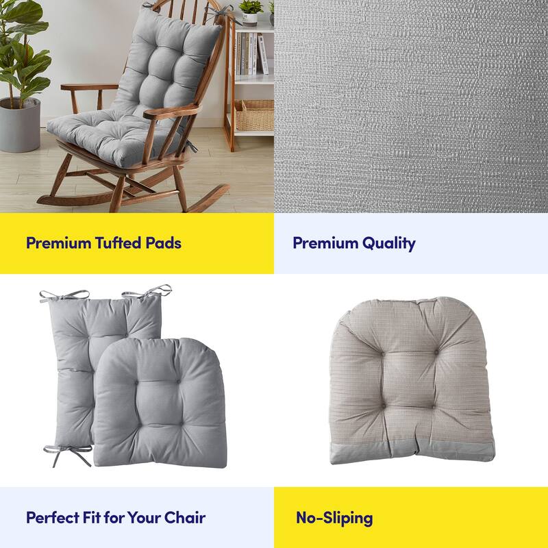 Sweet Home Collection Rocking Chair Cushion Set