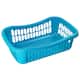 Large Plastic Storage Basket for Kitchen Pantry, Kids Room, Office - Blue