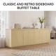 preview thumbnail 59 of 71, Wave Textured Modern Sideboard Cabinet