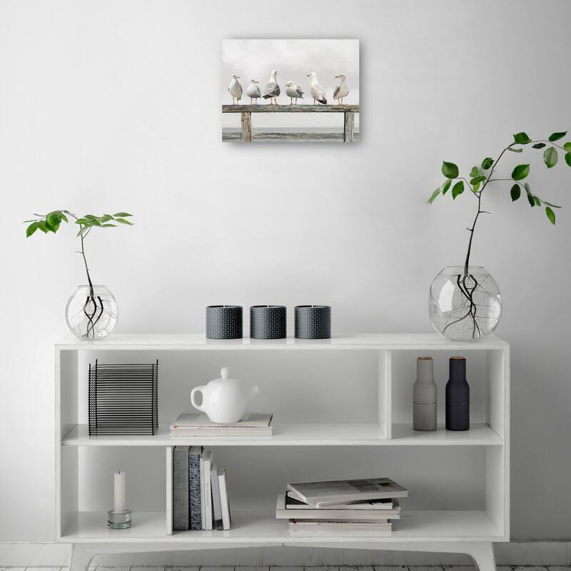 Gathering of Gulls By Studio Arts Canvas Art Print