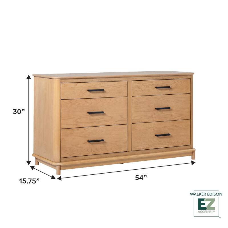 Walker Edison Wood 6-Drawer Dresser with Ultra-Easy Drawer Assembly