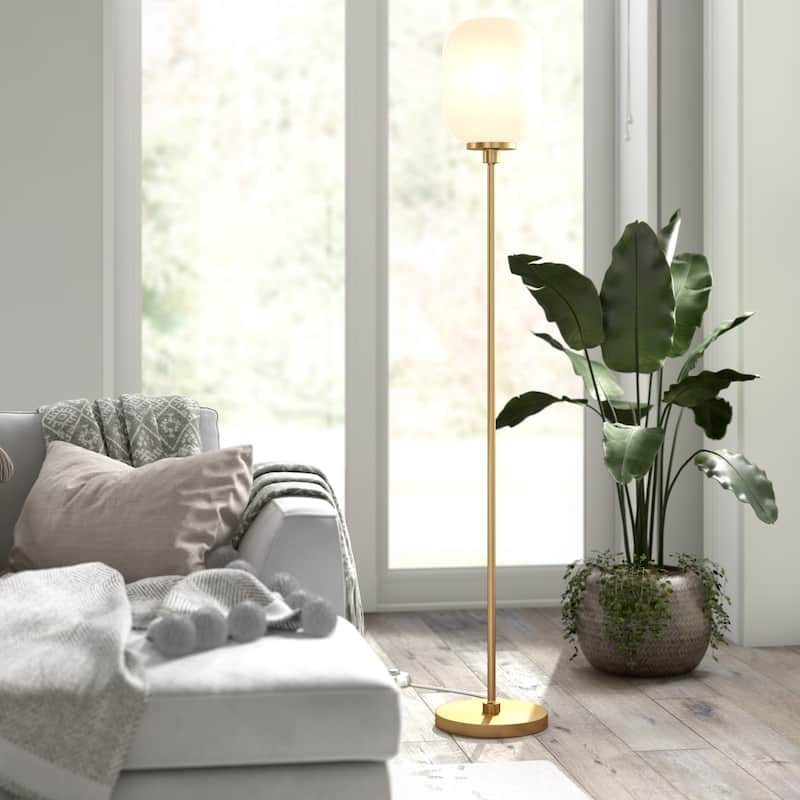 Agnolo 69" Tall Floor Lamp with Glass Shade