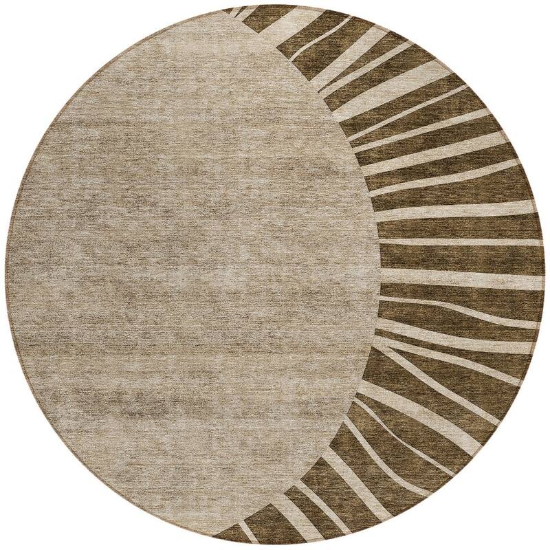 HomeRoots Abstract Transitional Rectangle Outdoor Rug