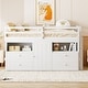 preview thumbnail 2 of 12, White Twin Size Solid Wood Loft Bed with Drawers and Cabinet