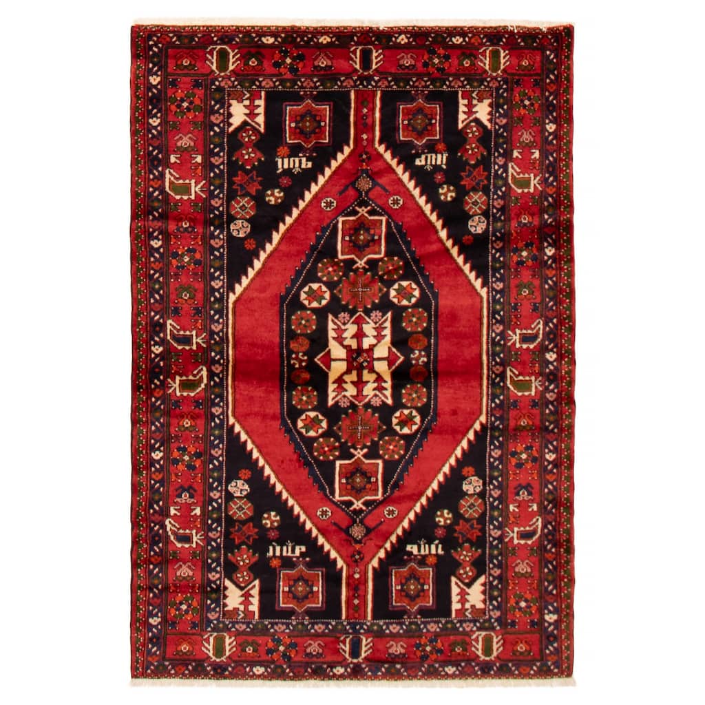 ECARPETGALLERY Hand-knotted Andelz Navy Wool Rug - 4'7 x 6'8