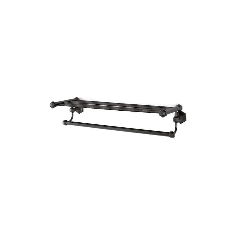 Alno Nicole 26"W Towel Rack Shelf with Towel Bar - Made from Solid