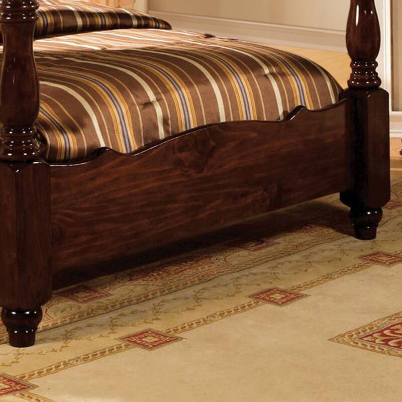 Furniture of America Weston Traditional Pine Four Poster Bed