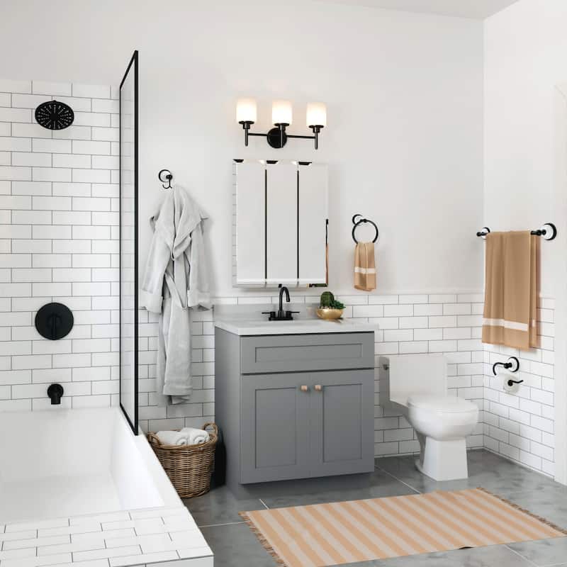 Design House 188425 Savannah 4 Piece Bathroom Package with 26-1/2"