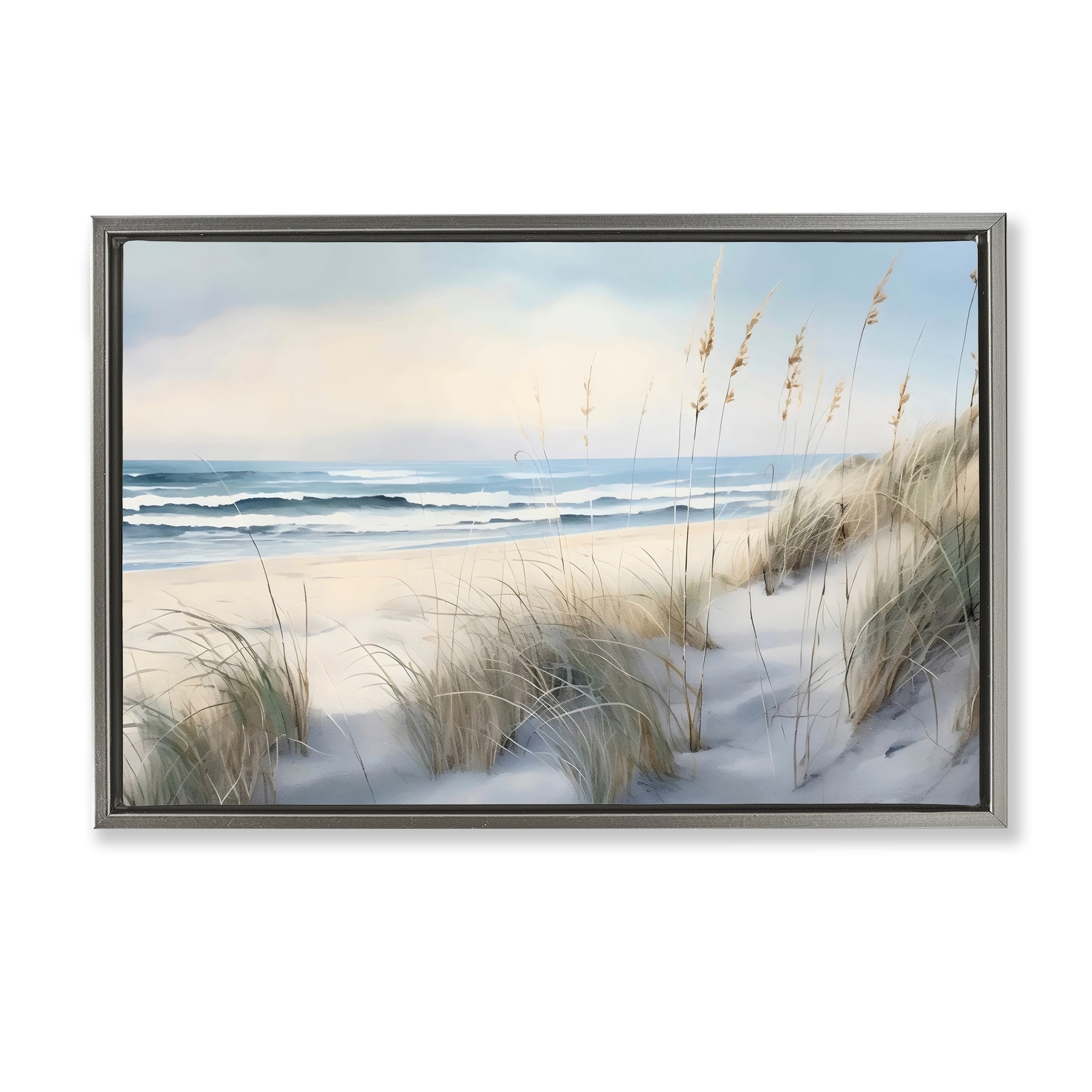 Stupell Sand Dunes By Shore Framed Floater Canvas Wall Art Design By LSR Creative Studio