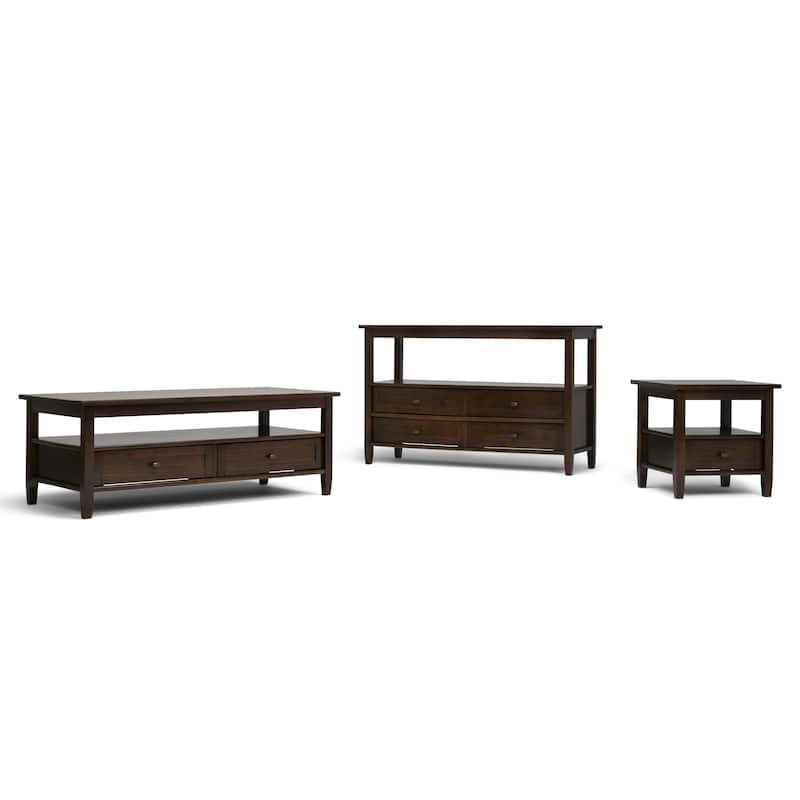 WYNDENHALL Norfolk Wood Transitional Coffee Table - 48 Inches wide